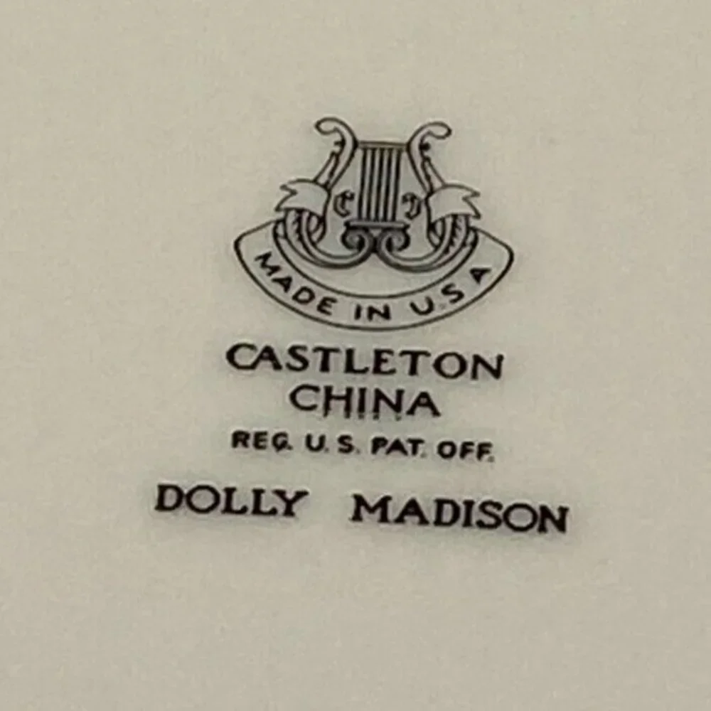 Castleton China Dolly Madison Teacup Cup & Saucer Set (s)‎ U.S.A.